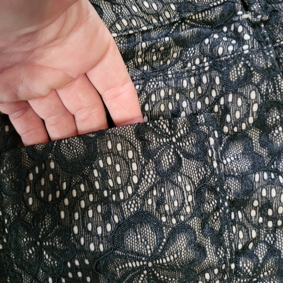 Xhilaration Black Lace Straight Leg Pants Size Junior's 7 - Picture 7 of 12